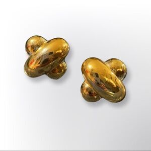 Signed Vintage Anne Klein Criss Cross Earrings